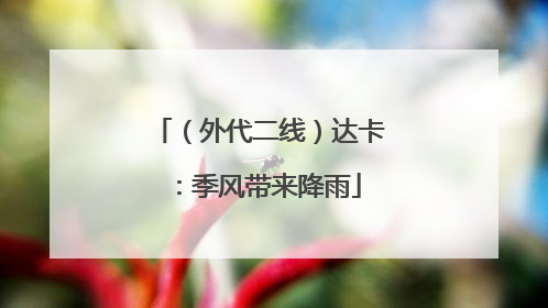 （外代二线）达卡：季风带来降雨