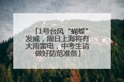 1号台风“蝴蝶”发威，周日上海将有大雨雷电，中考生请做好防范准备