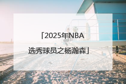 2025年NBA选秀球员之杨瀚森