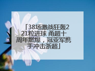 38场激战狂轰221粒进球 甬超十周年燃爆，冠亚军携手冲击浙超