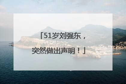 51岁刘强东，突然做出声明！