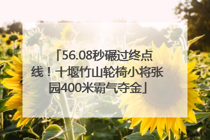 56.08秒碾过终点线！十堰竹山轮椅小将张园400米霸气夺金