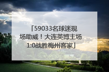 59033名球迷现场助威！大连英博主场1:0战胜梅州客家